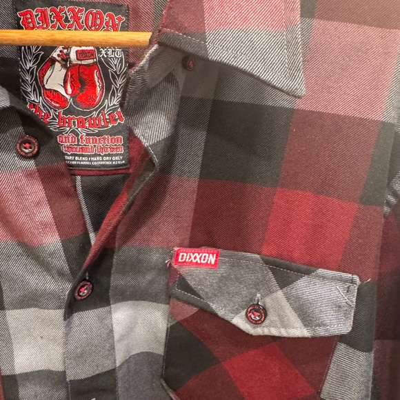 Dixxon Men's Red and Black flannel - Picture 2 of 5